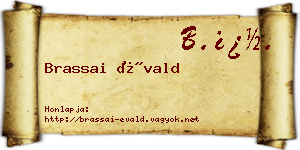 Brassai Évald névjegykártya